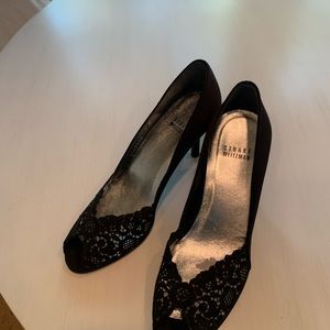 Beautiful Black Satin Heels.